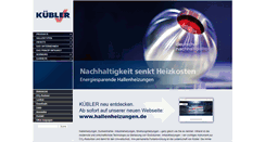 Desktop Screenshot of kuebler-hallenheizung.de
